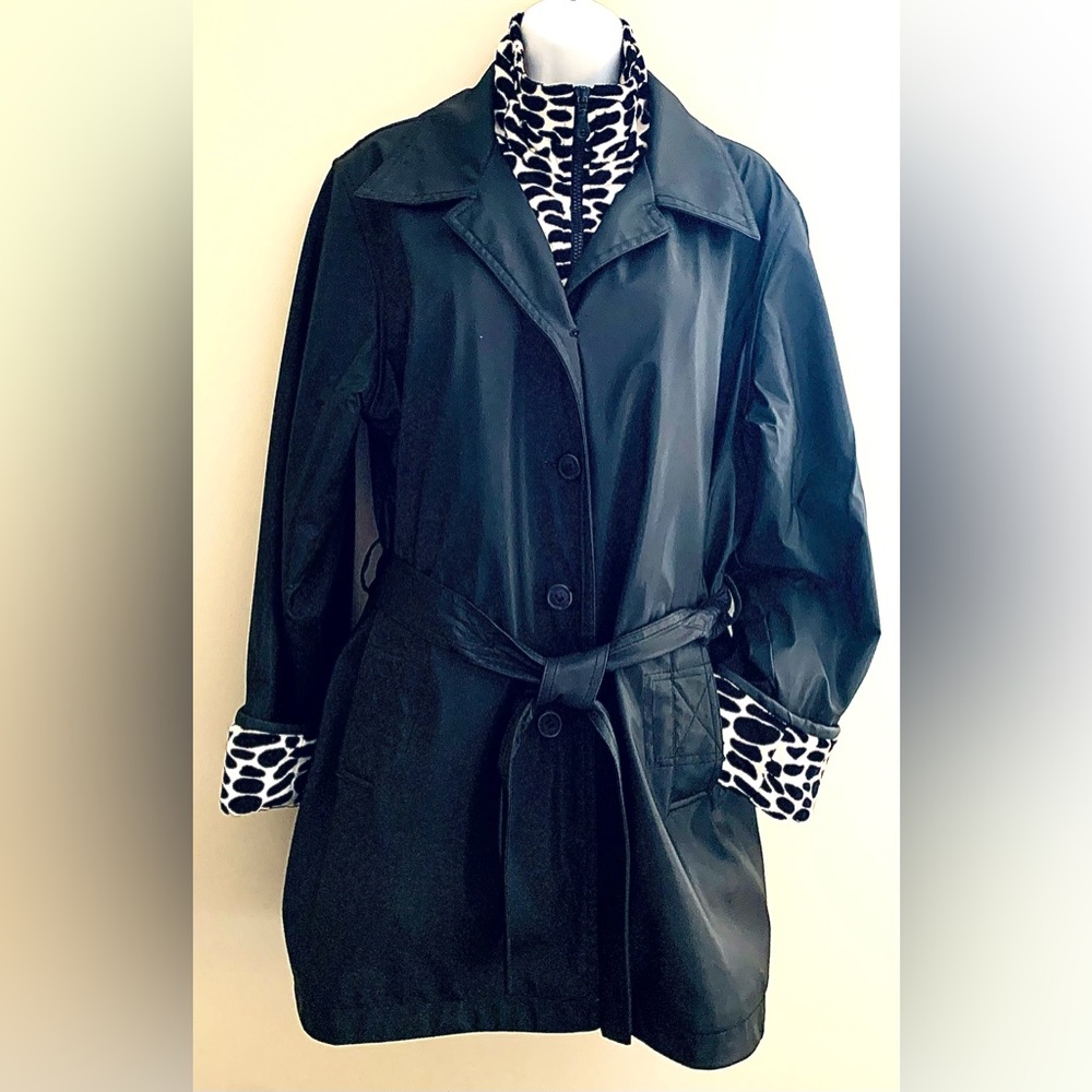 UTEX Design Lined Black Coat